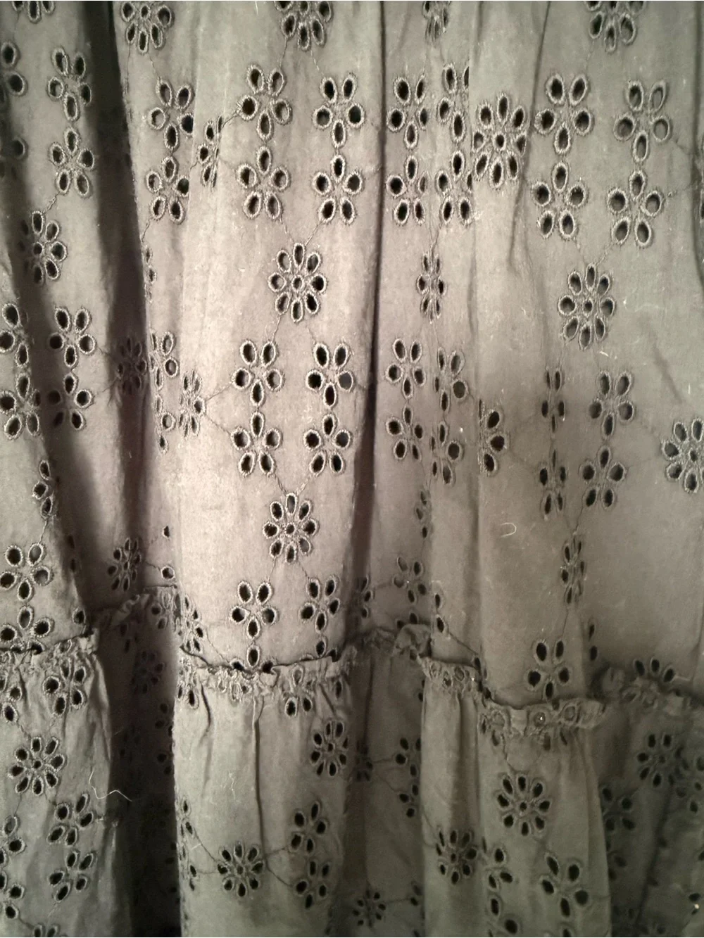 NWT Quince 100% Organic Cotton Eyelet Smocked Midi Dress - Picture 13 of 15